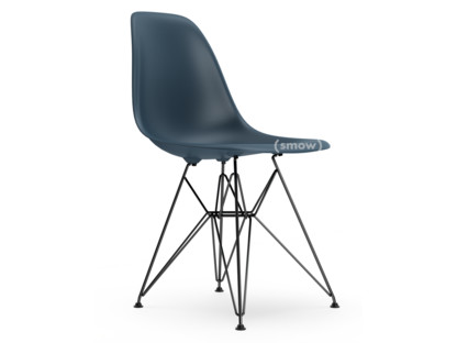 Eames Plastic Side Chair RE DSR Meerblau|Ohne Polsterung|Ohne Polsterung|Standardhöhe - 43 cm|Beschichtet basic dark