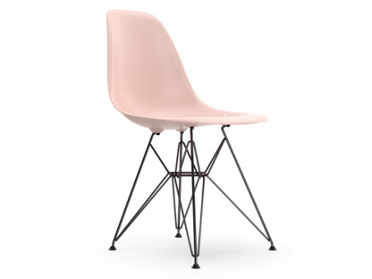 Eames Plastic Side Chair RE DSR Zartrosé|Ohne Polsterung|Ohne Polsterung|Standardhöhe - 43 cm|Beschichtet basic dark