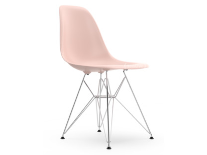 Eames Plastic Side Chair RE DSR Zartrosé|Ohne Polsterung|Ohne Polsterung|Standardhöhe - 43 cm|Verchromt