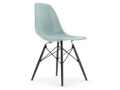 Eames Plastic Side Chair RE DSW Eisgrau|Ohne Polsterung|Ohne Polsterung|Standardhöhe - 43 cm|Ahorn schwarz