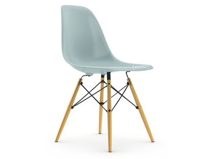 Eames Plastic Side Chair RE DSW Eisgrau|Ohne Polsterung|Ohne Polsterung|Standardhöhe - 43 cm|Esche honigfarben