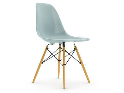 Eames Plastic Side Chair RE DSW Eisgrau|Ohne Polsterung|Ohne Polsterung|Standardhöhe - 43 cm|Ahorn gelblich