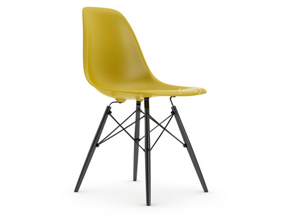 Eames Plastic Side Chair RE DSW Senf|Ohne Polsterung|Ohne Polsterung|Standardhöhe - 43 cm|Ahorn schwarz