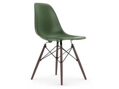 Eames Plastic Side Chair RE DSW Forest|Ohne Polsterung|Ohne Polsterung|Standardhöhe - 43 cm|Ahorn dunkel