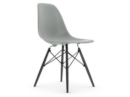 Eames Plastic Side Chair RE DSW Hellgrau|Ohne Polsterung|Ohne Polsterung|Standardhöhe - 43 cm|Ahorn schwarz