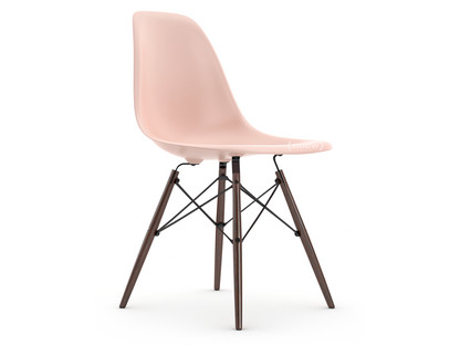 Eames Plastic Side Chair RE DSW Zartrosé|Ohne Polsterung|Ohne Polsterung|Standardhöhe - 43 cm|Ahorn dunkel