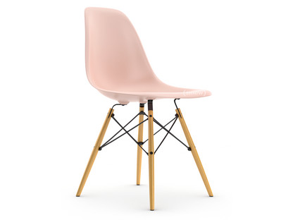 Eames Plastic Side Chair RE DSW Zartrosé|Ohne Polsterung|Ohne Polsterung|Standardhöhe - 43 cm|Esche honigfarben