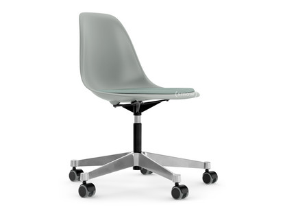Eames Plastic Side Chair RE PSCC Hellgrau RE|Mit Sitzpolster|Eisblau / elfenbein