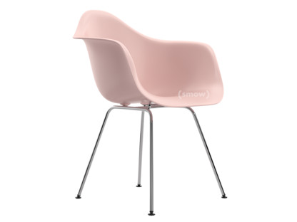 Eames Plastic Armchair RE DAX Zartrosé|Ohne Polsterung|Ohne Polsterung|Standardhöhe - 43 cm|Verchromt