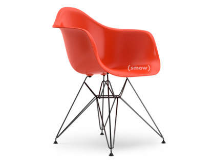 Eames Plastic Armchair RE DAR Rot (poppy red)|Ohne Polsterung|Ohne Polsterung|Standardhöhe - 43 cm|Beschichtet basic dark