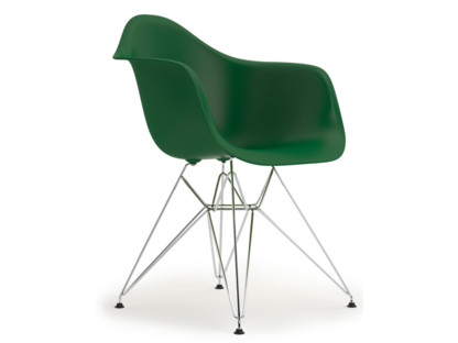Eames Plastic Armchair RE DAR Smaragd|Ohne Polsterung|Ohne Polsterung|Standardhöhe - 43 cm|Verchromt
