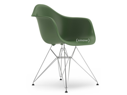 Eames Plastic Armchair RE DAR Forest|Ohne Polsterung|Ohne Polsterung|Standardhöhe - 43 cm|Verchromt