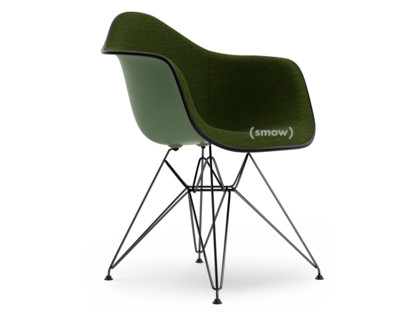 Eames Plastic Armchair RE DAR Forest|Mit Vollpolsterung|Nero / forest|Standardhöhe - 43 cm|Beschichtet basic dark