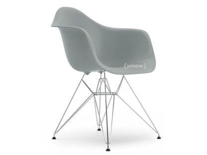 Eames Plastic Armchair RE DAR Hellgrau|Ohne Polsterung|Ohne Polsterung|Standardhöhe - 43 cm|Verchromt