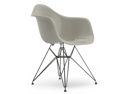 Eames Plastic Armchair RE DAR Kieselstein|Ohne Polsterung|Ohne Polsterung|Standardhöhe - 43 cm|Beschichtet basic dark