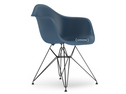 Eames Plastic Armchair RE DAR Meerblau|Ohne Polsterung|Ohne Polsterung|Standardhöhe - 43 cm|Beschichtet basic dark