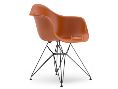 Eames Plastic Armchair RE DAR Rostorange|Ohne Polsterung|Ohne Polsterung|Standardhöhe - 43 cm|Beschichtet basic dark