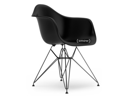 Eames Plastic Armchair RE DAR Tiefschwarz|Ohne Polsterung|Ohne Polsterung|Standardhöhe - 43 cm|Beschichtet basic dark