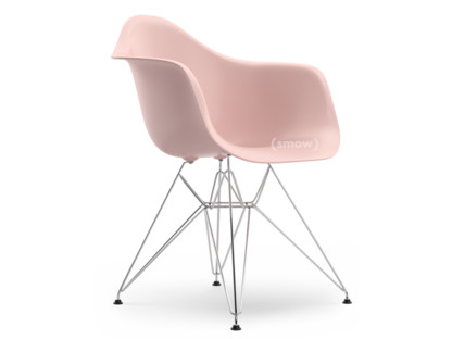 Eames Plastic Armchair RE DAR Zartrosé RE|Ohne Polsterung|Ohne Polsterung|Standardhöhe - 43 cm|Verchromt