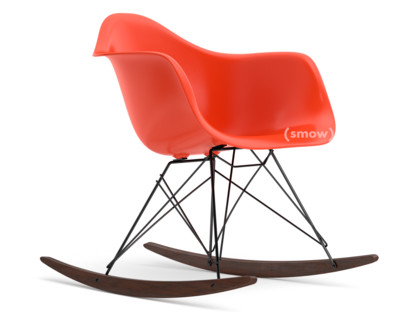 Eames Plastic Armchair RE RAR Rot - poppy red|Beschichtet basic dark|Ahorn dunkel