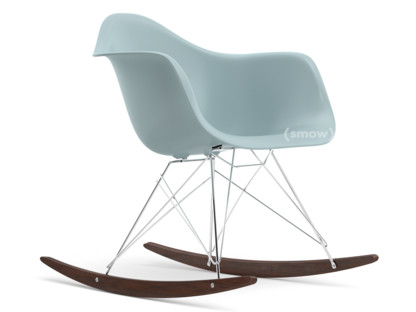 Eames Plastic Armchair RE RAR Eisgrau|Verchromt|Ahorn dunkel