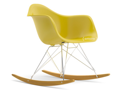 Eames Plastic Armchair RE RAR Senf|Verchromt|Ahorn gelblich