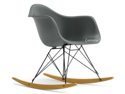 Eames Plastic Armchair RE RAR Granitgrau|Beschichtet basic dark|Ahorn gelblich