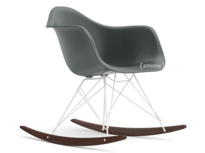 Eames Plastic Armchair RE RAR Granitgrau|Beschichtet weiß|Ahorn dunkel