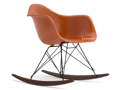 Eames Plastic Armchair RE RAR Rostorange|Beschichtet basic dark|Ahorn dunkel