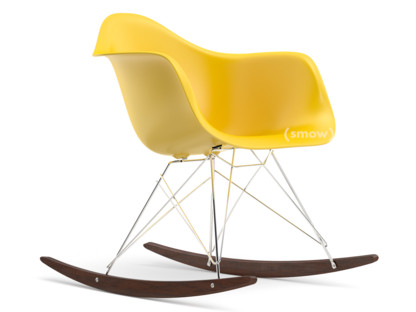 Eames Plastic Armchair RE RAR Sunlight|Verchromt|Ahorn dunkel