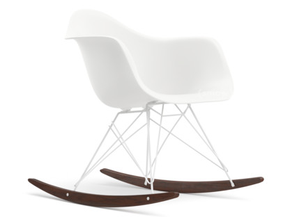 Eames Plastic Armchair RE RAR Weiß|Beschichtet weiß|Ahorn dunkel