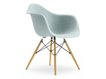 Eames Plastic Armchair RE DAW Eisgrau|Ohne Polsterung|Ohne Polsterung|Standardhöhe - 43 cm|Esche honigfarben