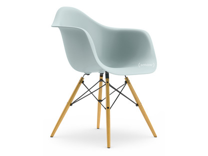 Eames Plastic Armchair RE DAW Eisgrau|Ohne Polsterung|Ohne Polsterung|Standardhöhe - 43 cm|Ahorn gelblich