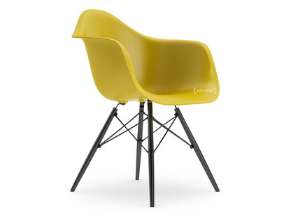 Eames Plastic Armchair RE DAW Senf|Ohne Polsterung|Ohne Polsterung|Standardhöhe - 43 cm|Ahorn schwarz