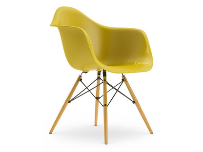 Eames Plastic Armchair RE DAW Senf|Ohne Polsterung|Ohne Polsterung|Standardhöhe - 43 cm|Ahorn gelblich