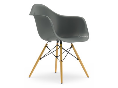 Eames Plastic Armchair RE DAW Granitgrau|Ohne Polsterung|Ohne Polsterung|Standardhöhe - 43 cm|Ahorn gelblich
