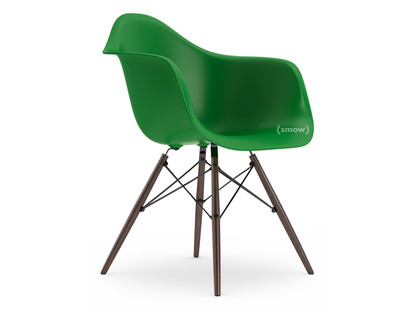 Eames Plastic Armchair RE DAW Grün|Ohne Polsterung|Ohne Polsterung|Standardhöhe - 43 cm|Ahorn dunkel