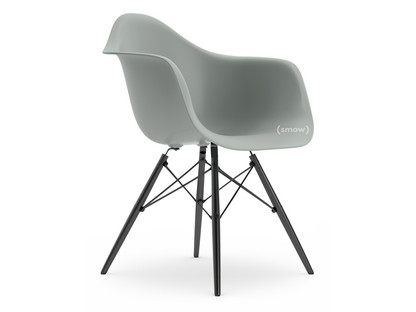 Eames Plastic Armchair RE DAW Hellgrau|Ohne Polsterung|Ohne Polsterung|Standardhöhe - 43 cm|Ahorn schwarz