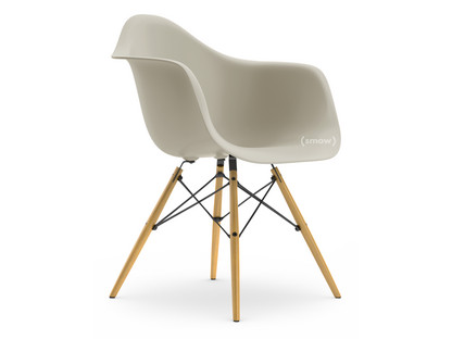 Eames Plastic Armchair RE DAW Kieselstein|Ohne Polsterung|Ohne Polsterung|Standardhöhe - 43 cm|Esche honigfarben