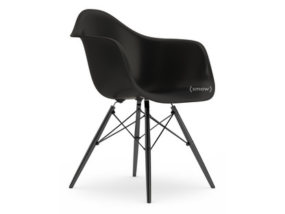 Eames Plastic Armchair RE DAW Tiefschwarz|Ohne Polsterung|Ohne Polsterung|Standardhöhe - 43 cm|Ahorn schwarz