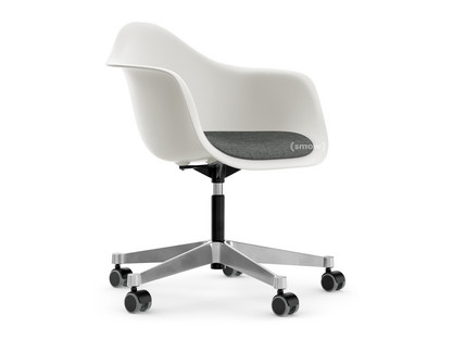 Eames Plastic Armchair RE PACC Weiß|Mit Sitzpolster|Nero / elfenbein