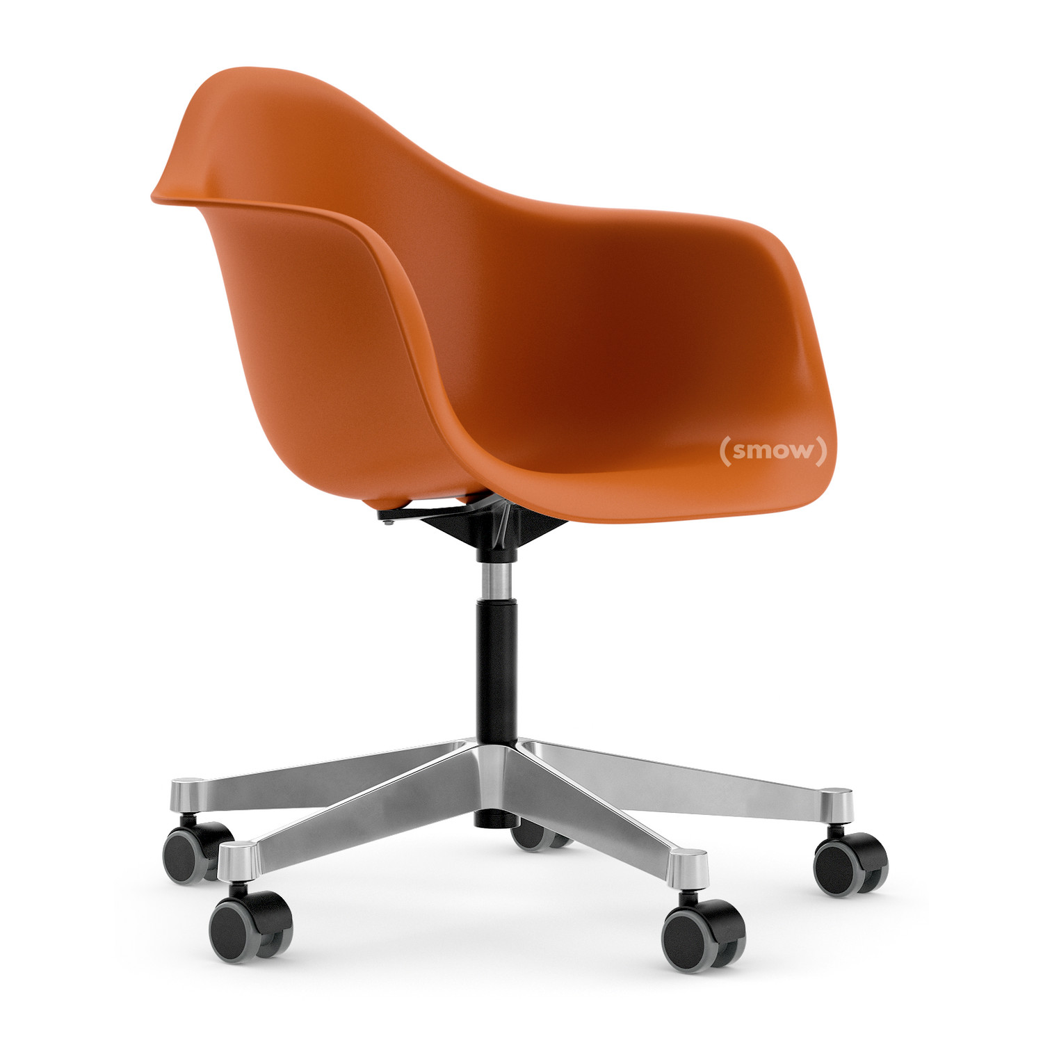 Eames Plastic Armchair RE PACC Rostorange RE Ohne Polsterung Ohne Polsterung