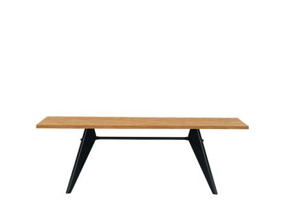 EM Table 220 x 90 cm|Eiche natur massiv, geölt|Tiefschwarz