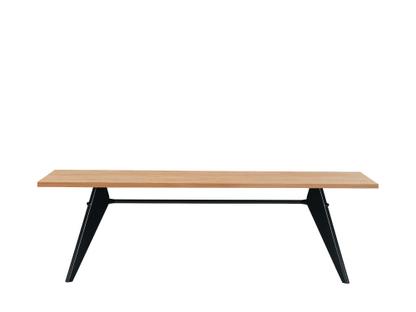 EM Table 240 x 90 cm|Eiche natur, Naturholz Schutzlack|Tiefschwarz