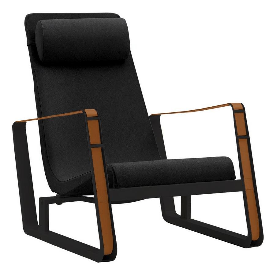 vitra cité gestell tiefschwarzleder nero von jean prouvé