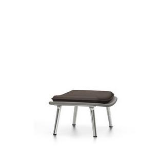 Slow Chair Ottoman Untergestell poliert|Braun/crème