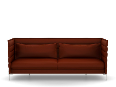 Alcove Sofa Dreisitzer (H94 x B237 x T84 cm)|Laser|Rot/moorbraun