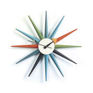 Sunburst Clock Mehrfarbig