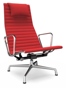 Aluminium Chair EA 124 Poliert|Hopsak|Rot / poppy red