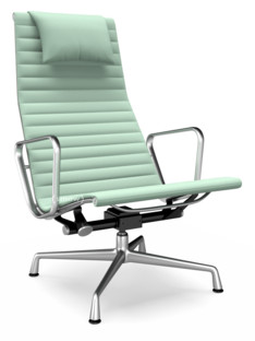 Aluminium Chair EA 124 Poliert|Hopsak|Mint / elfenbein
